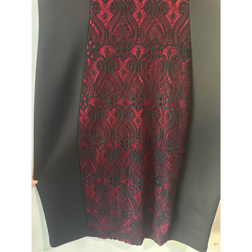 Whimsigoth Romantic Lace Sheath Dress | Black Vampire Corp Goth Y2K Style 12 - Picture 10 of 10